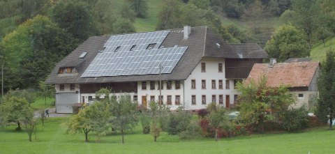 Alternative fuels solar panels on a building in Germany